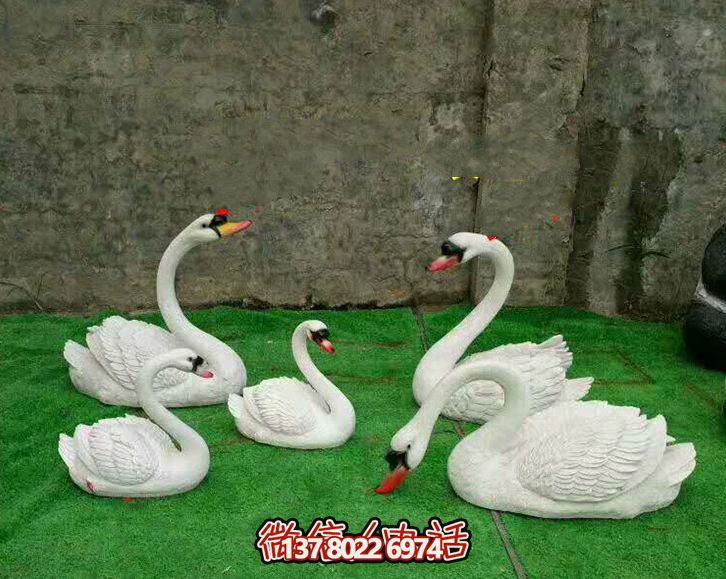 雕塑仿真天鵝，裝飾庭院、酒店、別墅等空間