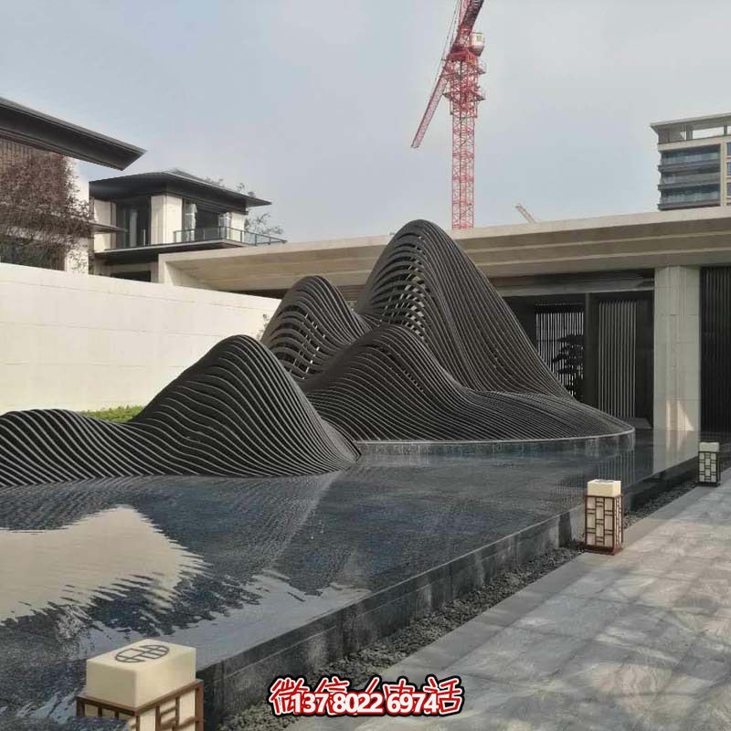 精致不銹鋼鐵藝假山，景觀抽象庭院裝飾別墅