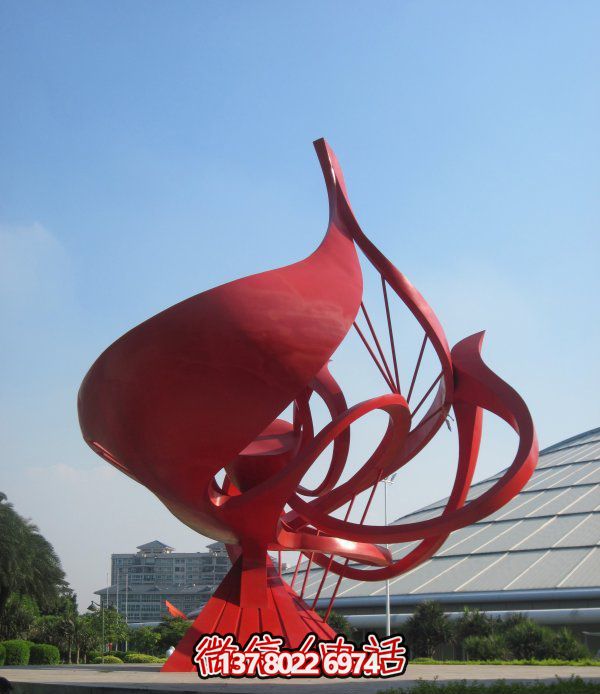 不銹鋼花朵雕塑，個性創意想象