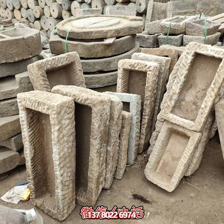 經(jīng)典石雕老石槽，點(diǎn)綴青石園林景觀(guān)
