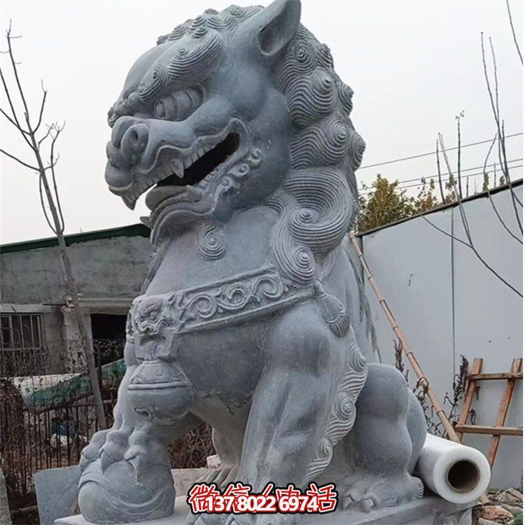豪華庭院大型獅子雕塑，招財(cái)進(jìn)寶，鎮(zhèn)宅門口裝飾