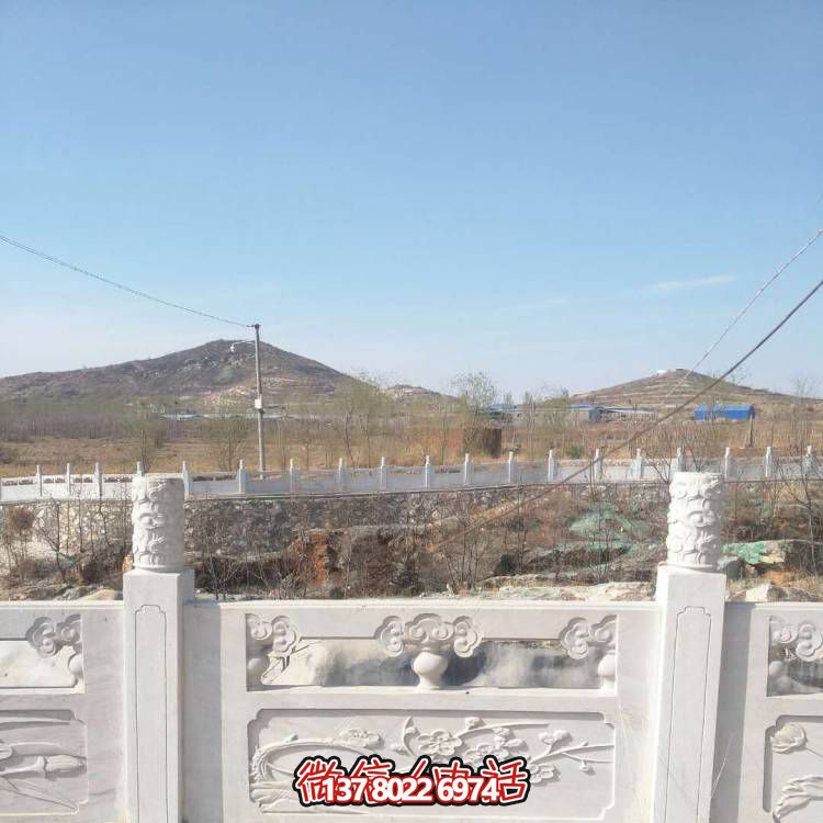 漢白玉防護欄桿，裝飾美化河道景區