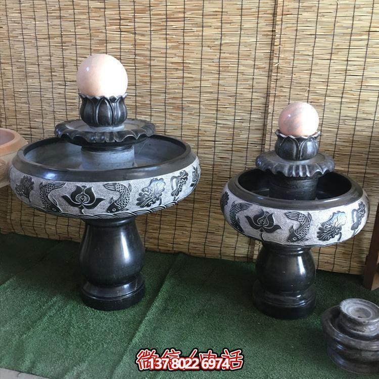 小型黑色大理石風水招財擺件，室內辦公家用