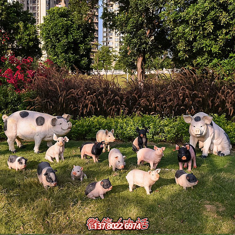 玻璃鋼豬雕塑,擺放一群,裝點(diǎn)動(dòng)物園 玻璃鋼豬雕塑,擺放一群,裝點(diǎn)動(dòng)物園