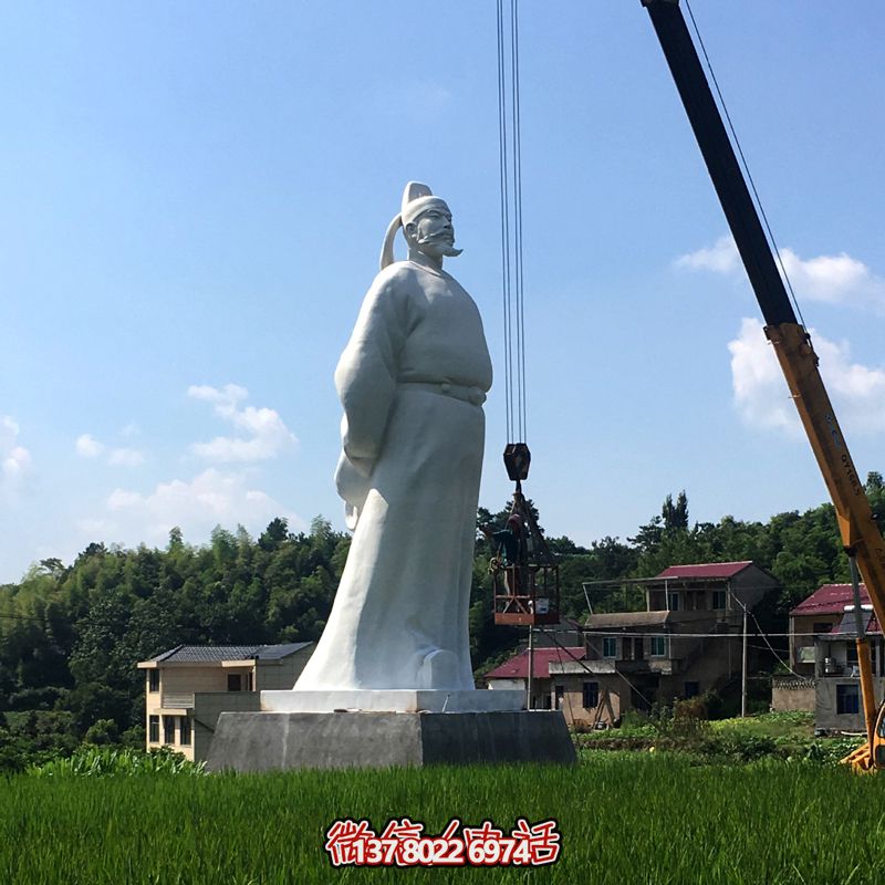 李白漢白玉雕塑，賞詩仙魅力，游覽大型景區公園